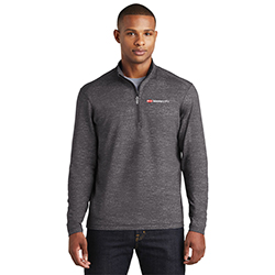 MENS STRETCH REFLECTIVE HEATHER 1/2 ZIP PULLOVER